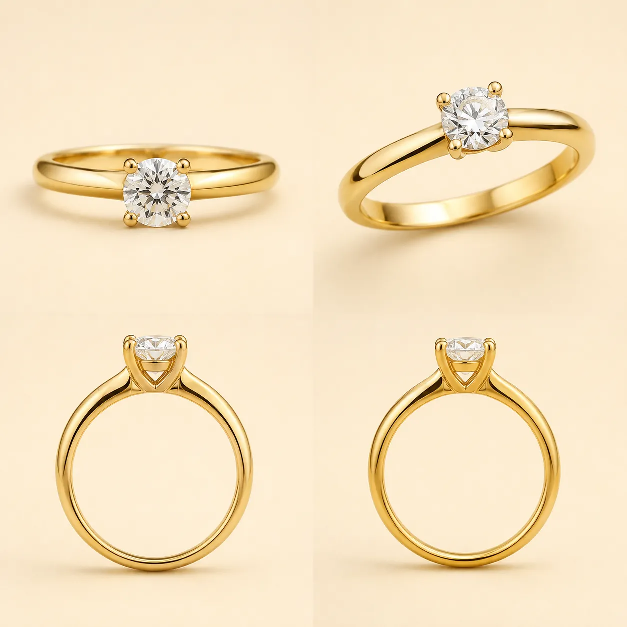 Four rendered angles of the finished ring
